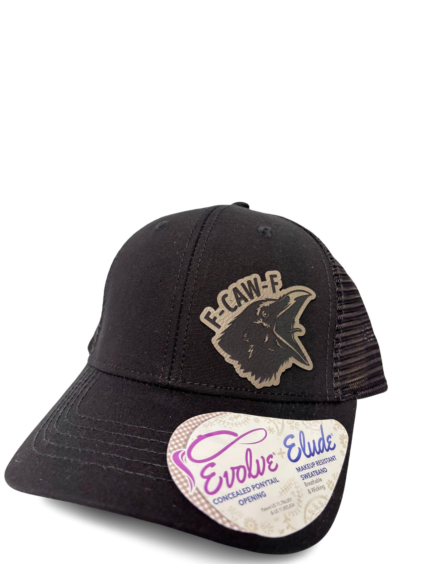 F-Caw-F Trucker Hat – Funny Retro Mesh Back Cap with Adjustable Snapback – Humor Statement Hat for Men & Women