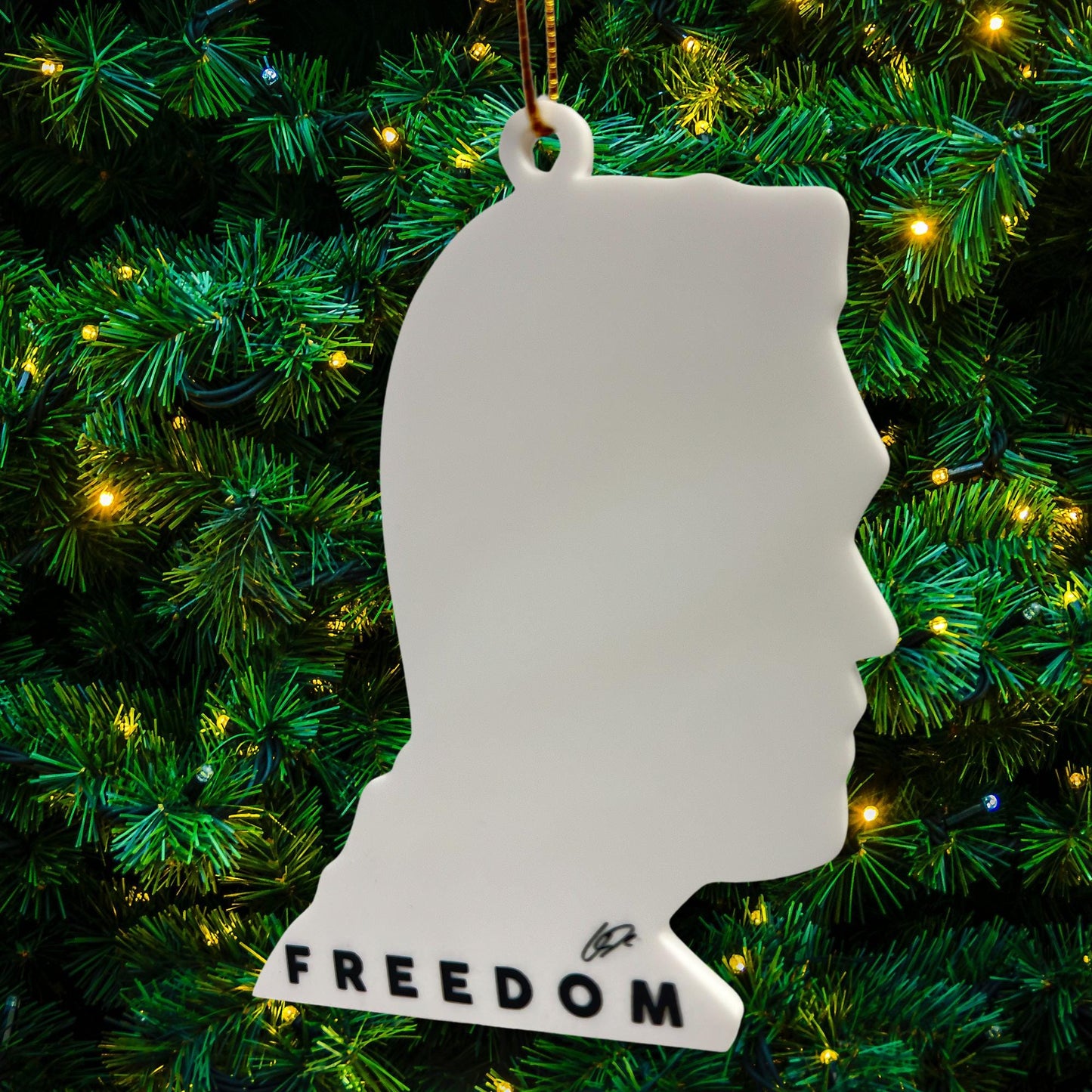 Freedom RIP Charlie Kirk 1993-2025 Ornament, Freedom Speech Custom Gift USA Hero Christmas Tree Decor, Personalized Holiday Ceramic Ornament