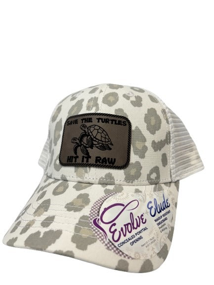 Save The Turtles Hit It Raw Hat - Funny Comedy Hat - Plastic Straws Environment - Beach Hats For Men - Fathers Day Christmas Birthday Gift For Dad Husband Son Boyfriend - Richardson 112 Trucker Hat