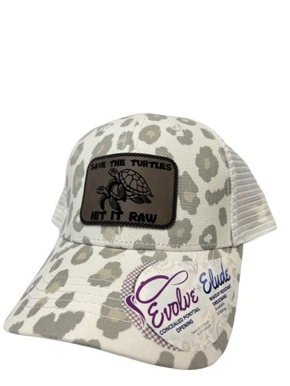 Save The Turtles Hit It Raw Hat - Funny Comedy Hat - Plastic Straws Environment - Beach Hats For Men - Fathers Day Christmas Birthday Gift For Dad Husband Son Boyfriend - Richardson 112 Trucker Hat