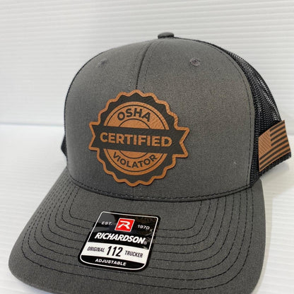 Certified Osha Violator Hat - Richardson 112 Trucker Hat