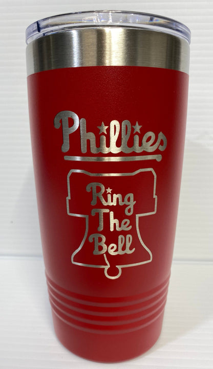 Philadelphia Phillies Ring the Bell 20 oz Double Wall Insulated Tumbler (Single Sided)