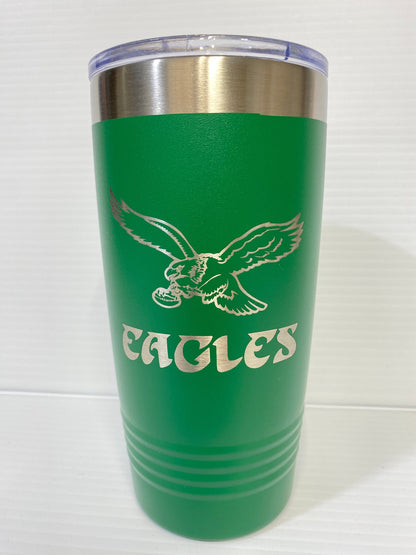 Philadelphia Eagles Kelly Green 20 oz Double Wall Insulated Tumbler (Single Sided)