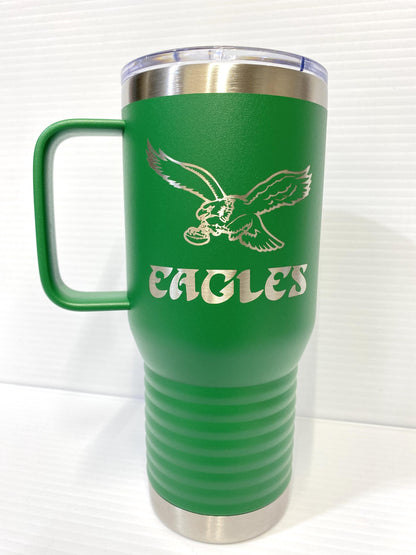Philadelphia Eagles Kelly Green 20 oz Double Wall Insulated Tumbler (Single Sided)