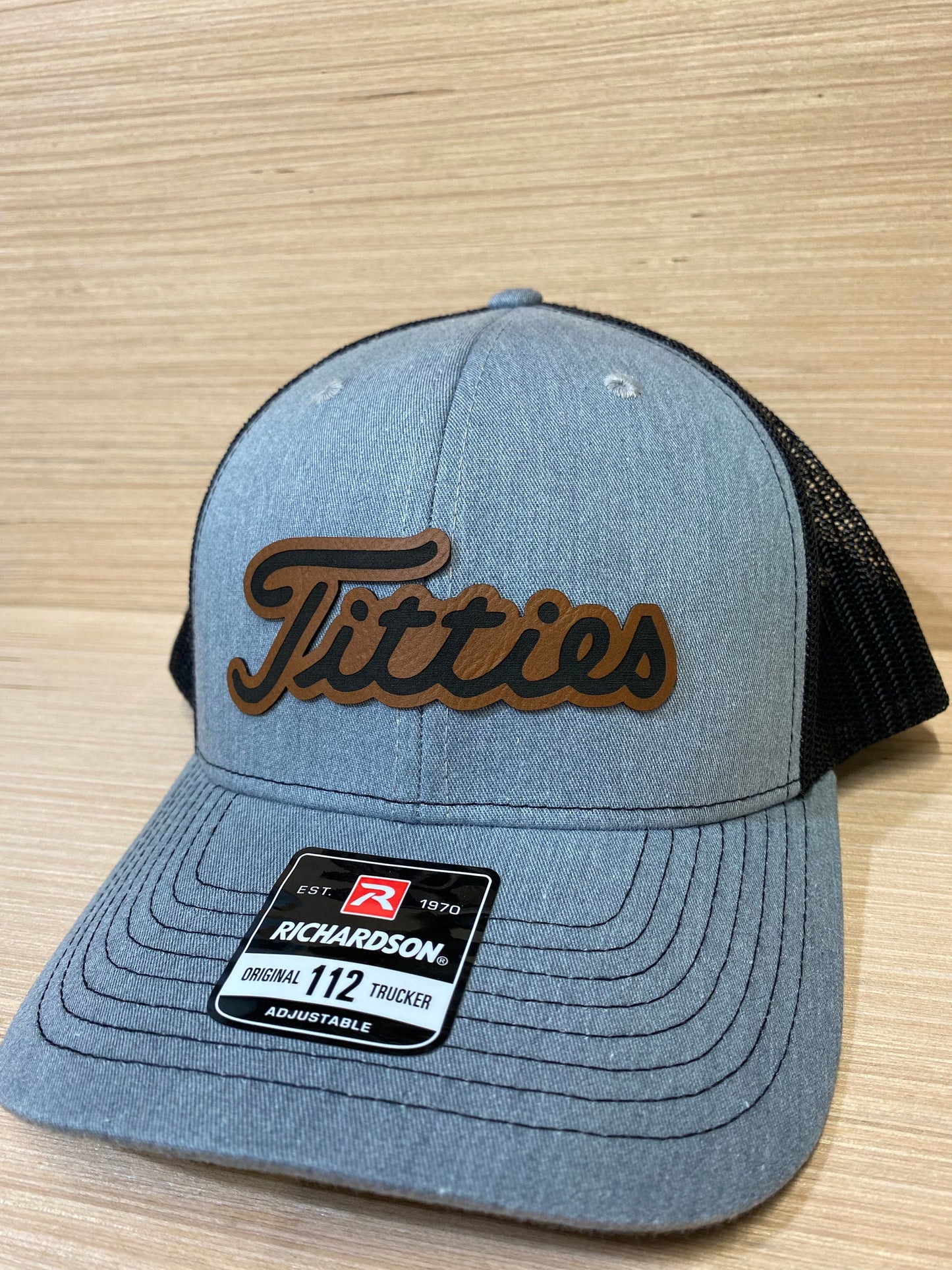 Funny Golf Titties Hat Leather Patch