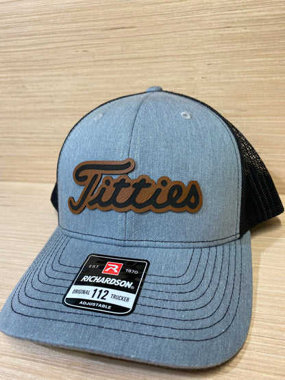 Funny Golf Titties Hat Leather Patch