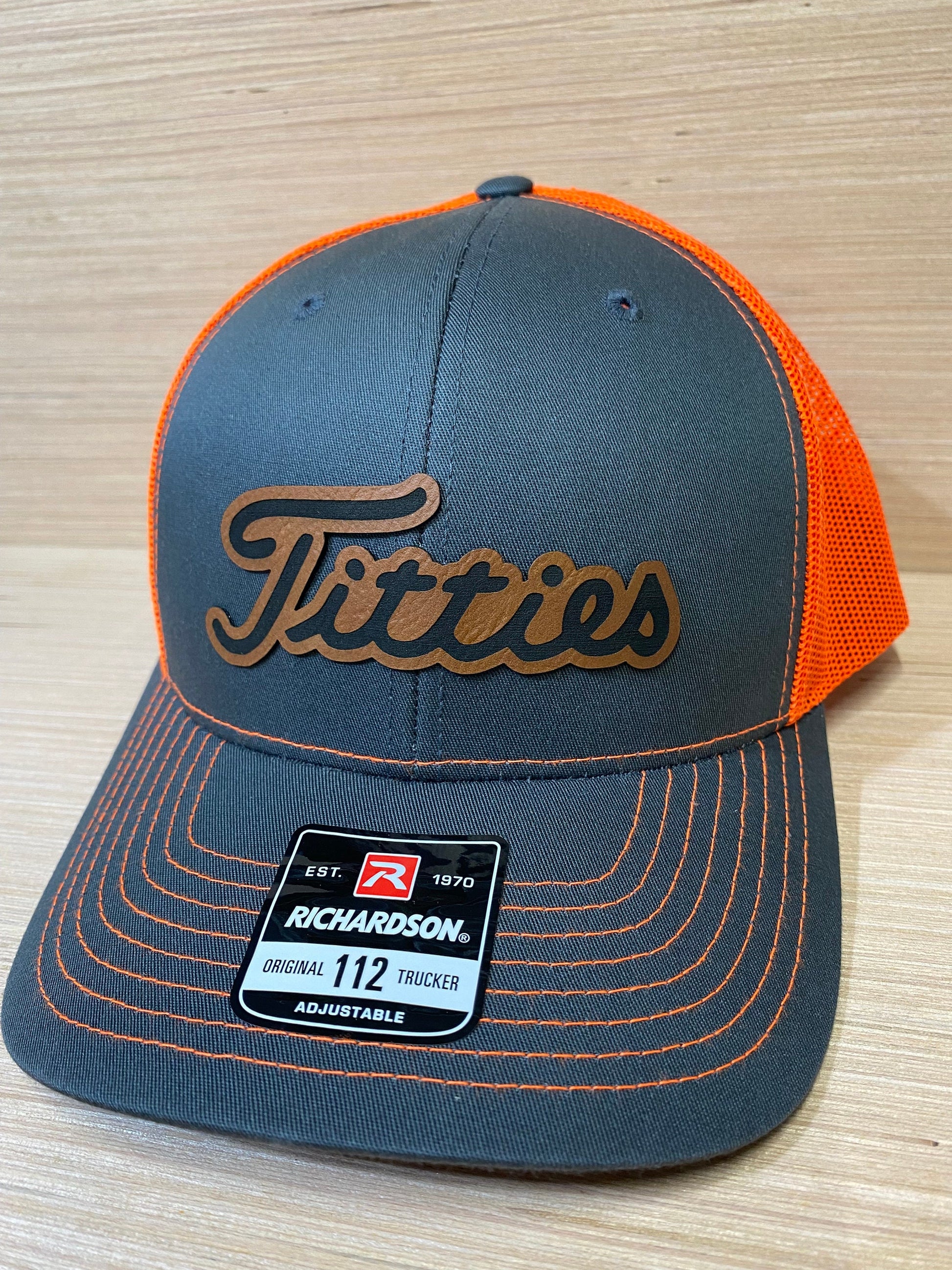 Funny Golf Titties Hat Leather Patch
