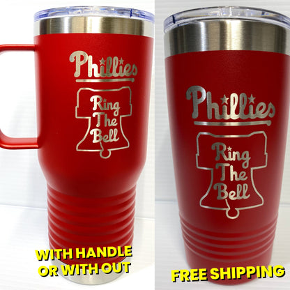 Philadelphia Phillies Ring the Bell 20 oz Double Wall Insulated Tumbler (Single Sided)