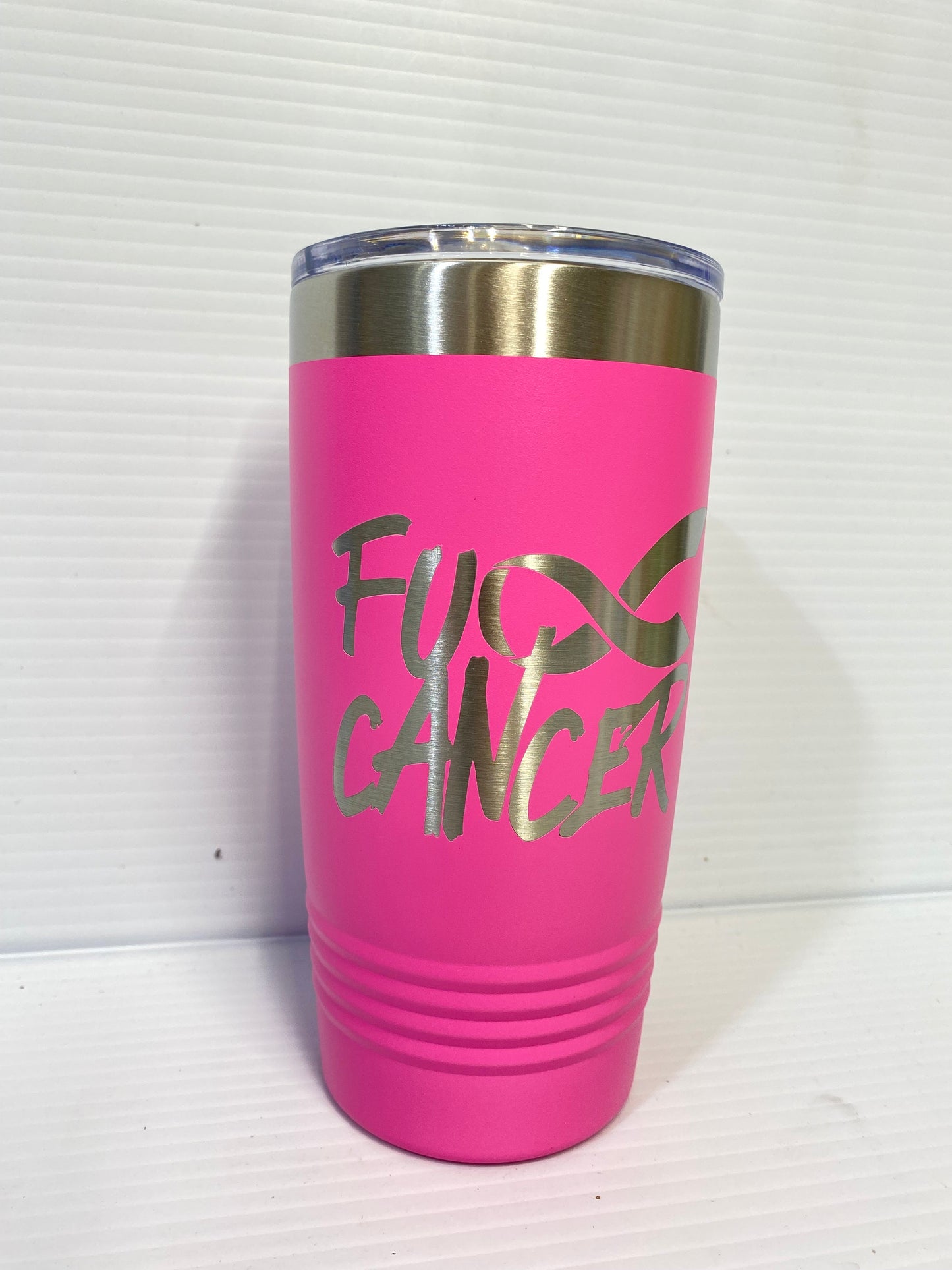 Fuck Cancer Tumbler: Laser Engraved Stainless Steel, Cancer Survivor Gift