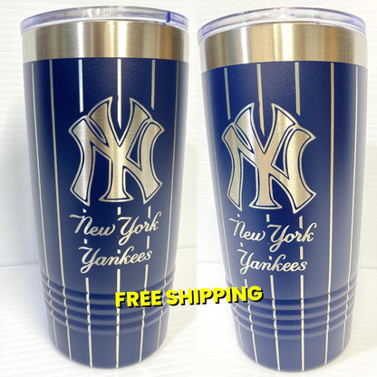 New York Yankees 20 oz Double Wall Insulated Tumbler (Double Sided)