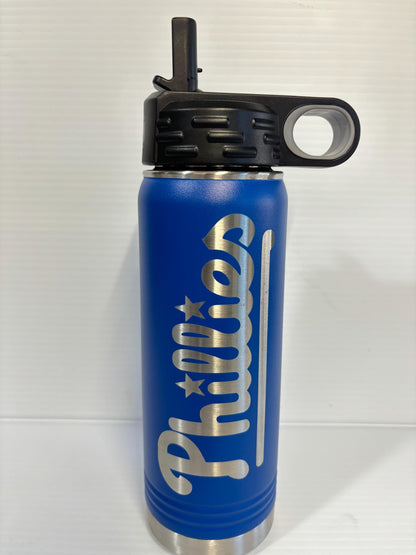 Philadelphia Phillies 20 oz Double Wall Insulated Tumbler Water Bottle (Double Sided)