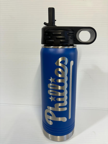 Philadelphia Phillies 20 oz Double Wall Insulated Tumbler Water Bottle (Double Sided)