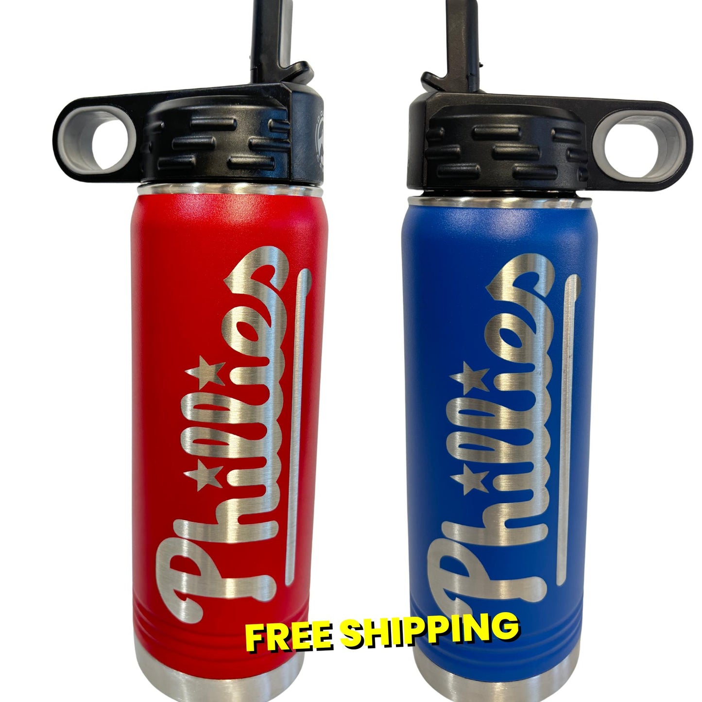 Philadelphia Phillies 20 oz Double Wall Insulated Tumbler Water Bottle (Double Sided)