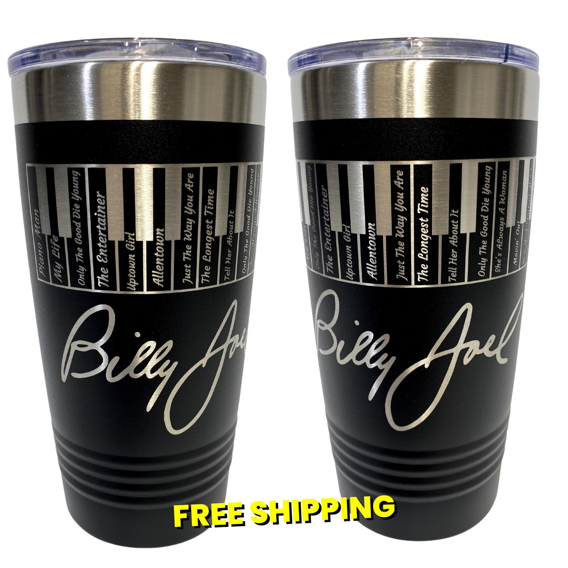 Billy Joel Songs 20 oz Double Wall Insulated Tumbler (Double Sided)
