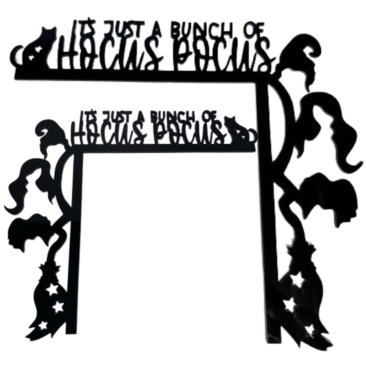 Hocus Pocus Halloween Door Corner Topper: Acrylic Silhouette Sign