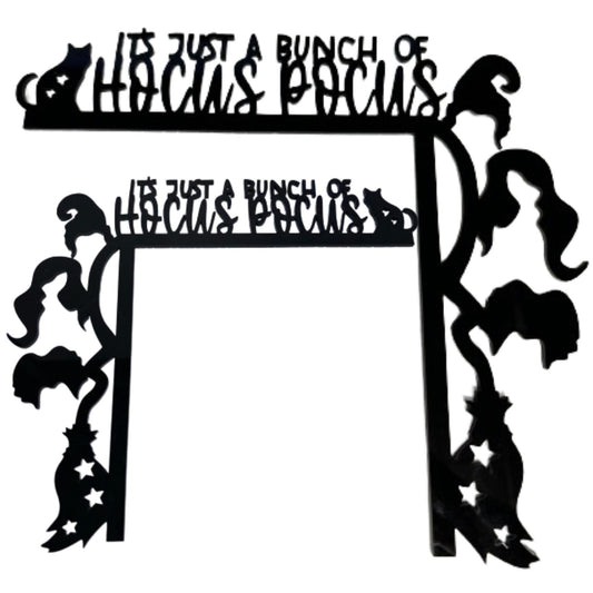 Hocus Pocus Halloween Door Corner Topper: Acrylic Silhouette Sign
