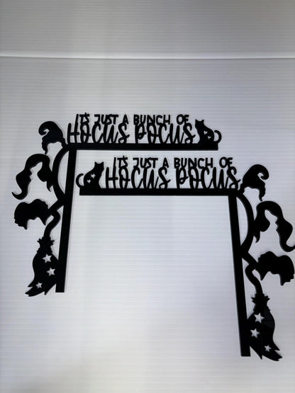 Hocus Pocus Halloween Door Corner Topper: Acrylic Silhouette Sign