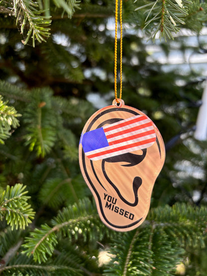 Trump 'You Missed' Acrylic Christmas Ornament - 2024