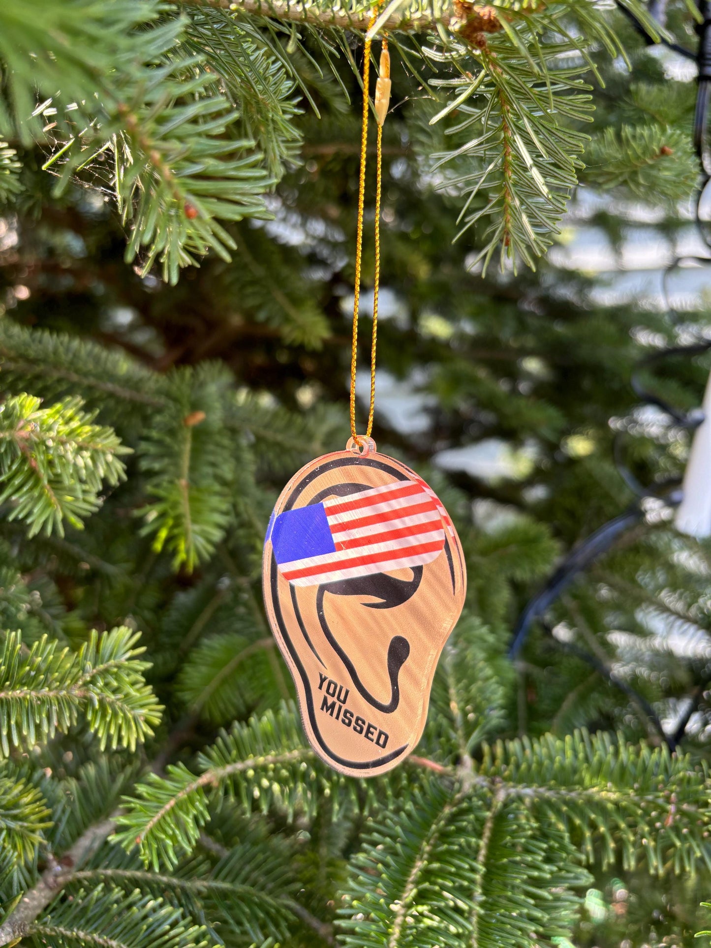 Trump 'You Missed' Acrylic Christmas Ornament - 2024