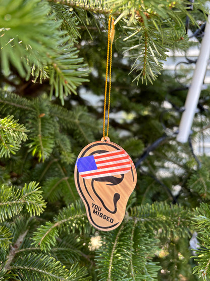 Trump 'You Missed' Acrylic Christmas Ornament - 2024