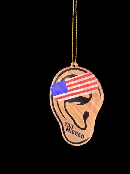 Trump 'You Missed' Acrylic Christmas Ornament - 2024