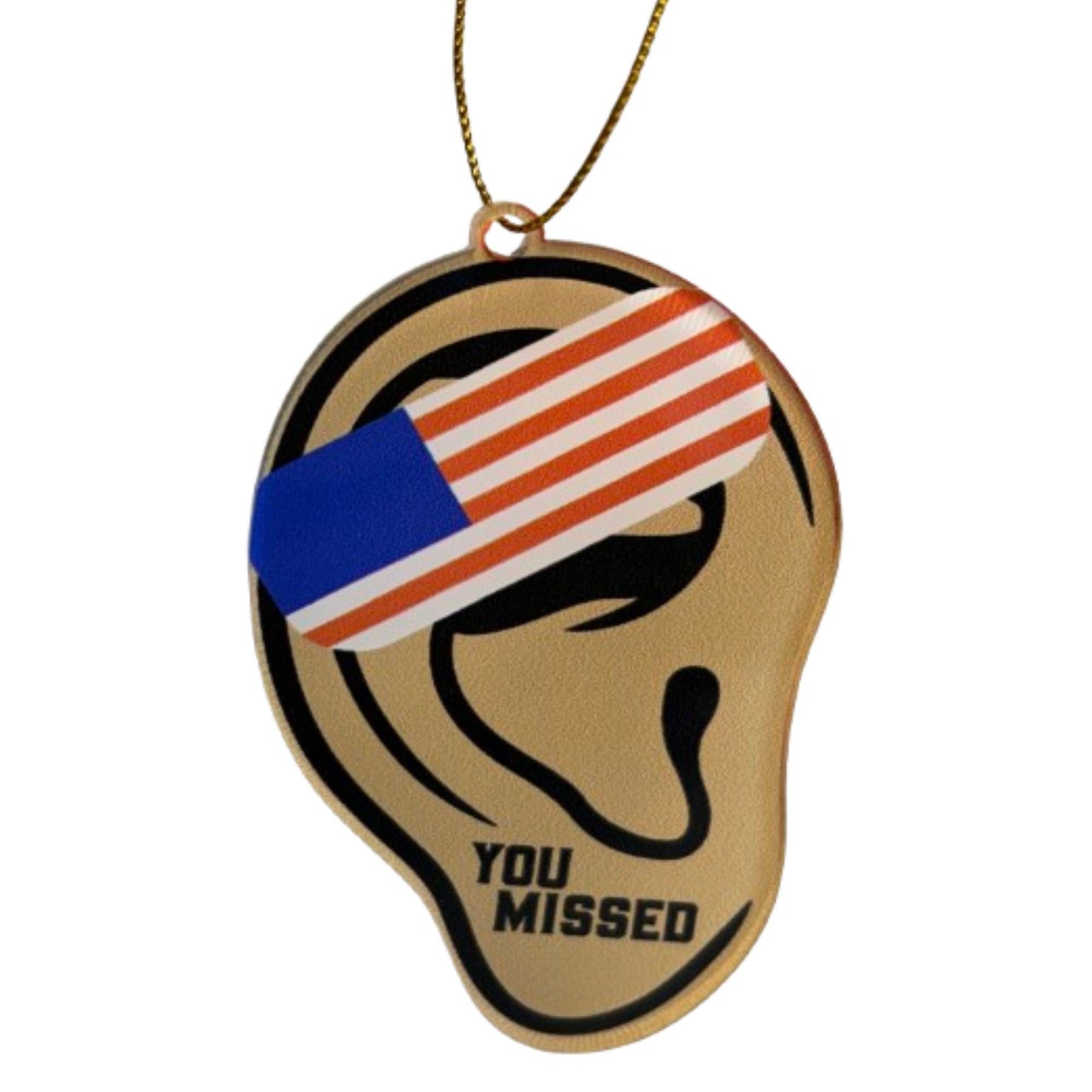 Trump 'You Missed' Acrylic Christmas Ornament - 2024