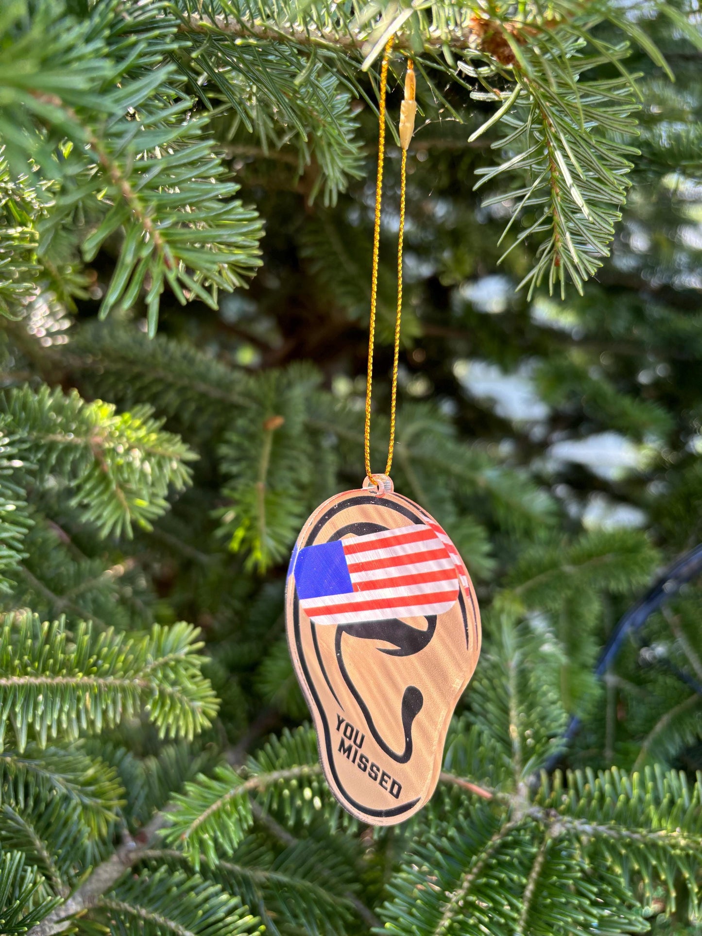Trump 'You Missed' Acrylic Christmas Ornament - 2024