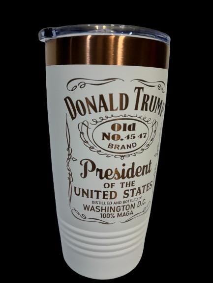 Trump 2024 Tumbler: MAGA Whiskey Style, 20 oz Insulated