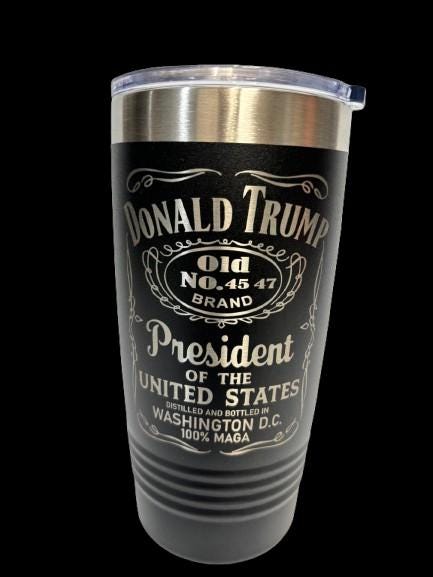 Trump 2024 Tumbler: MAGA Whiskey Style, 20 oz Insulated