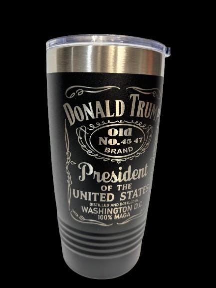 Trump 2024 Tumbler: MAGA Whiskey Style, 20 oz Insulated