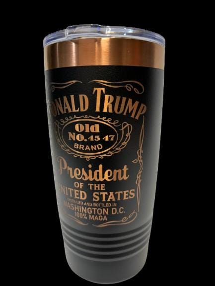 Trump 2024 Tumbler: MAGA Whiskey Style, 20 oz Insulated