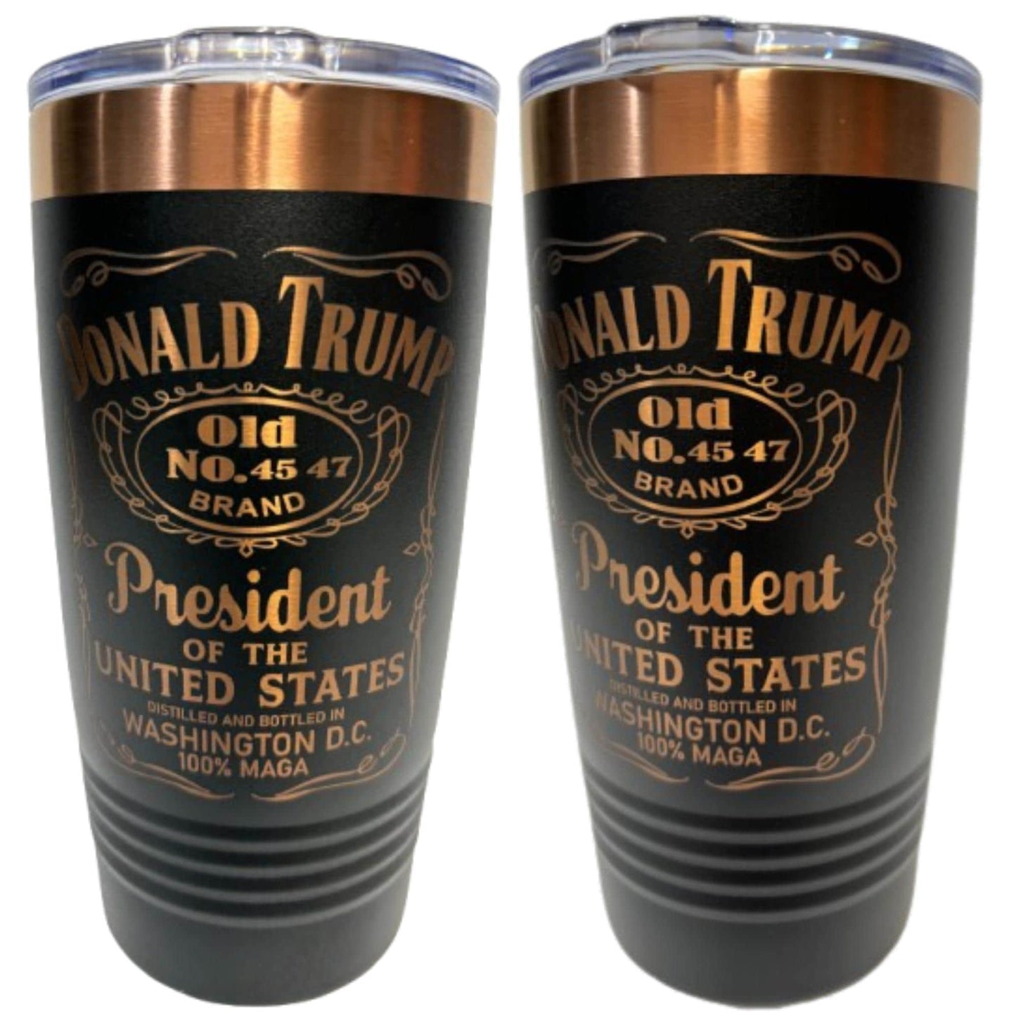 Trump 2024 Tumbler: MAGA Whiskey Style, 20 oz Insulated