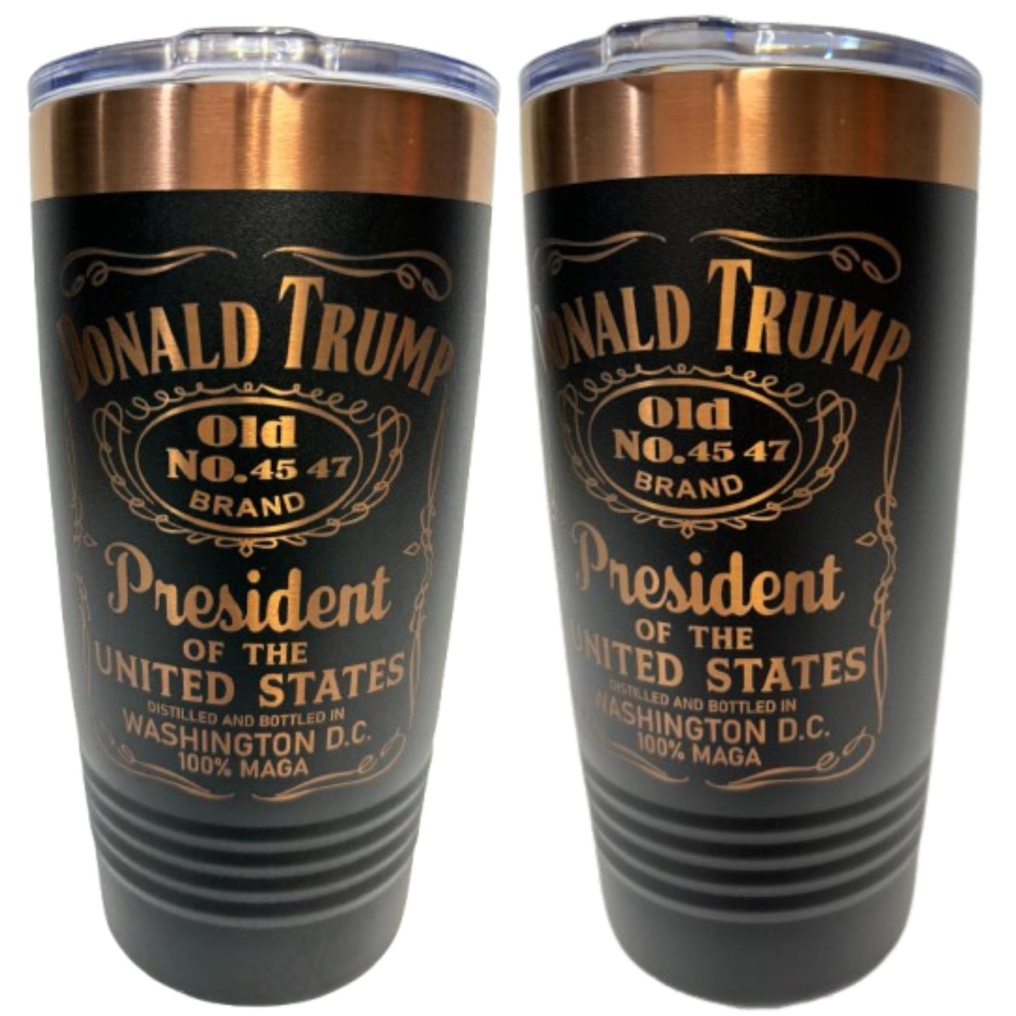 Trump 2024 Tumbler: MAGA Whiskey Style, 20 oz Insulated