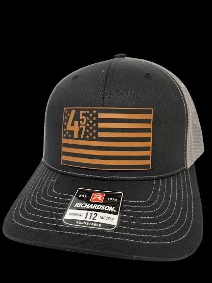 45 47 American Flag Patch Hat - Richardson 112 Trucker