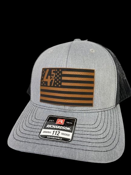 45 47 American Flag Patch Hat - Richardson 112 Trucker