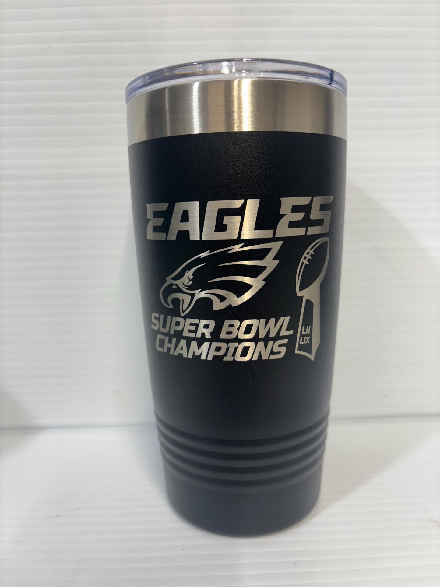 Super Bowl 59 Philadelphia Eagles Champions 20 oz Tumbler Kelly Green (Single Sided)