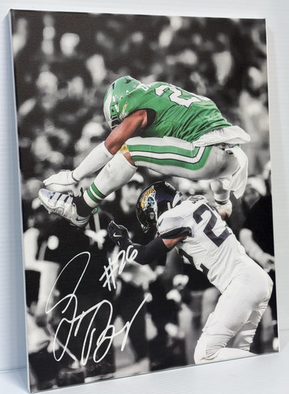 Saquon Barkley Reverse Hurdle Canvas: Philadelphia Eagles Man Cave Art