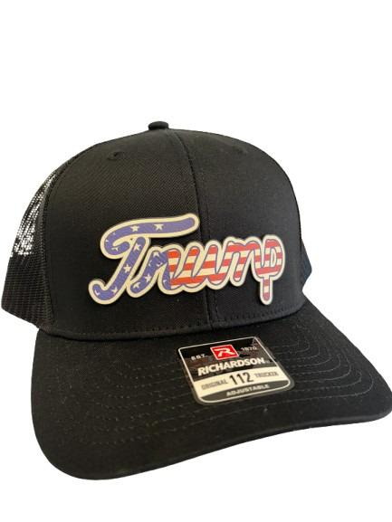 Trump American Flag Richardson 112 Trucker Hat