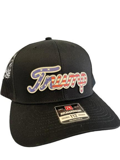 Trump American Flag Richardson 112 Trucker Hat