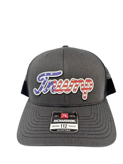 Trump American Flag Richardson 112 Trucker Hat