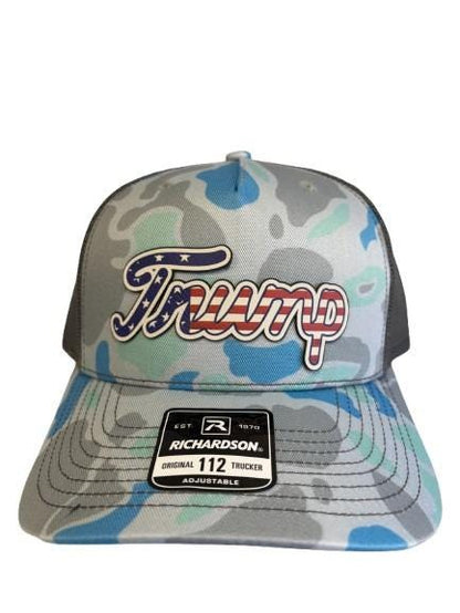 Trump American Flag Richardson 112 Trucker Hat