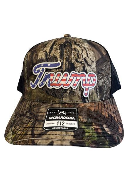 Trump American Flag Richardson 112 Trucker Hat