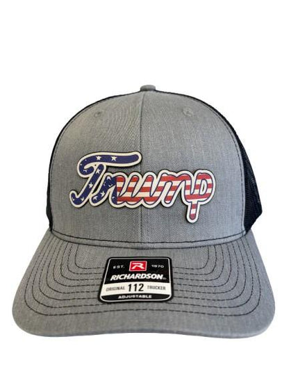 Trump American Flag Richardson 112 Trucker Hat