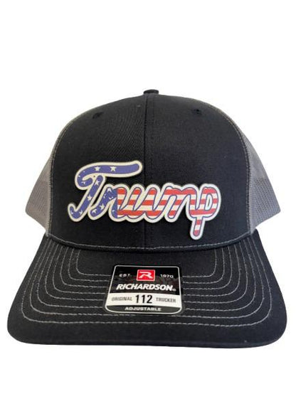 Trump American Flag Richardson 112 Trucker Hat