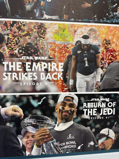 Eagles Super Bowl Win Canvas: Star Wars Theme, Man Cave Decor (12x16)