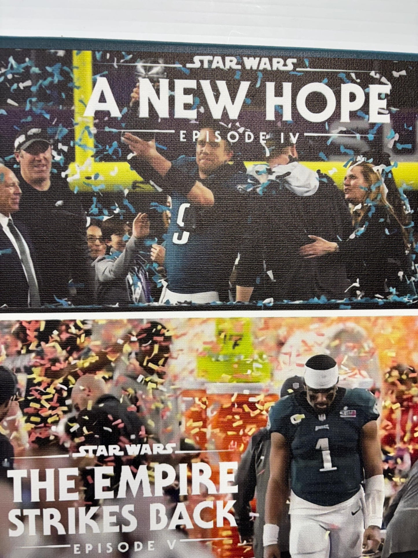 Eagles Super Bowl Win Canvas: Star Wars Theme, Man Cave Decor (12x16)