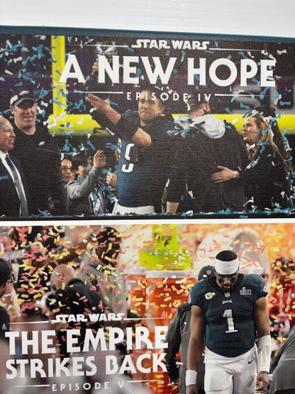 Eagles Super Bowl Win Canvas: Star Wars Theme, Man Cave Decor (12x16)
