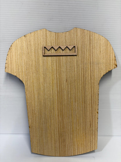 Eagles Super Bowl Win Wood Jersey Print: Kelce & Barkley