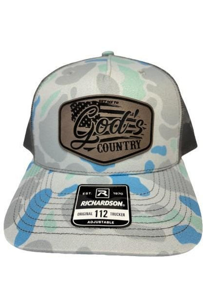 Get Me to God's Country Hat - Leather Patch Richardson 112 Trucker
