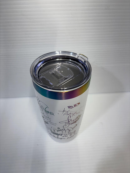 Castle and Characters Signature 20 oz Cup Tumbler with Handle, Disney Characters 20 oz Cup Tumbler, Laser Engrave Signature Cup
